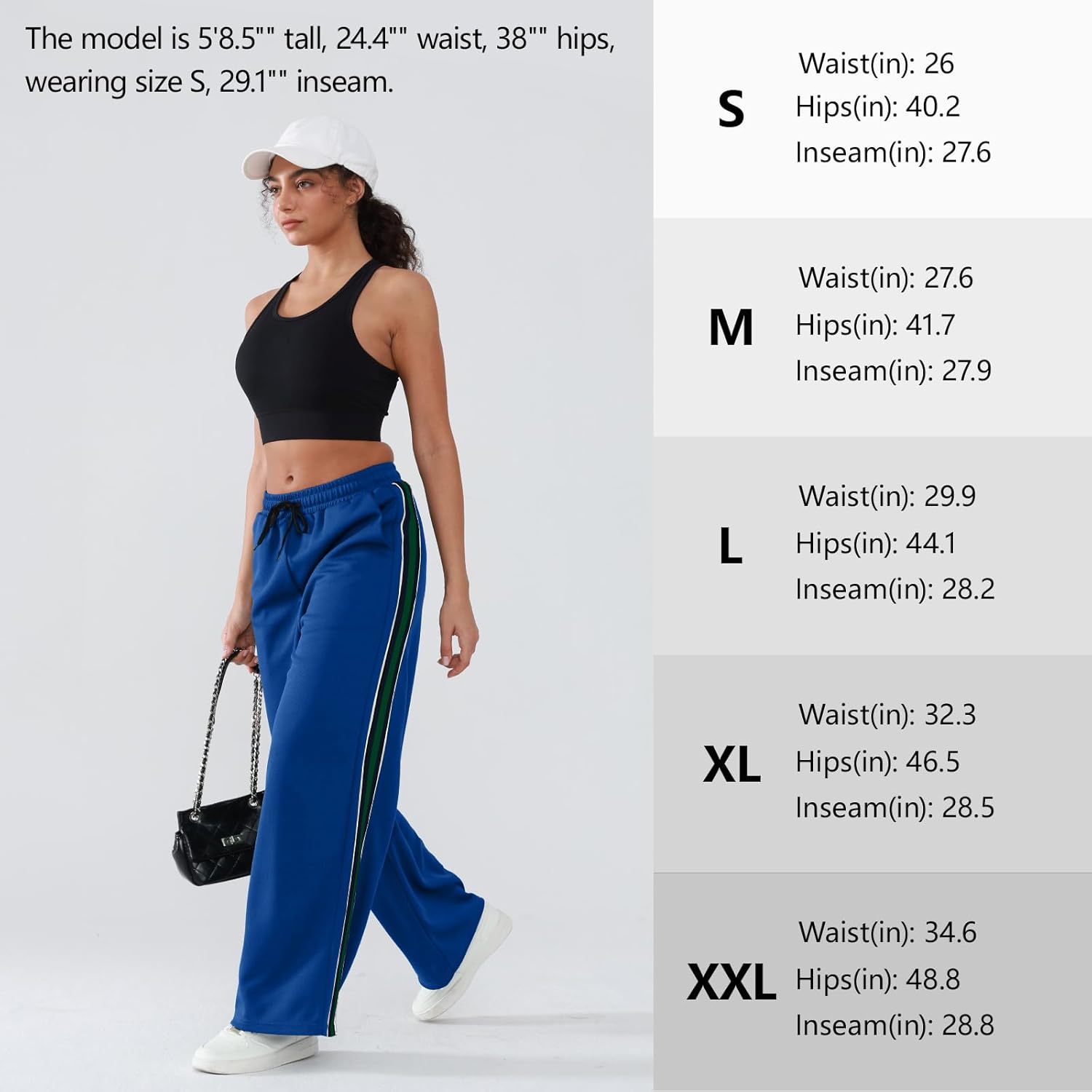 Skiennix Women's Wide-Leg Track Pants - High Waist, Quick-Dry Athletic Pants with Pockets