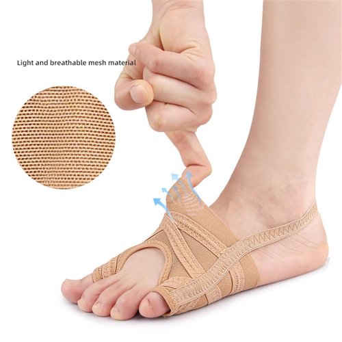 Bunion Corrector, Adjustable Big Toe and Tail Toe Separator Orthopedic Bunion Splint Brace, Hammer Toes Straightener Bunions Relief, Breathable Bunion Socks Sleeves for Women Men, Day Night Support (S)