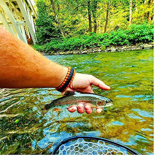 Aventik Floating Carbon Fiber Trout Landing Net - Green with Smoke Magnetic Release
