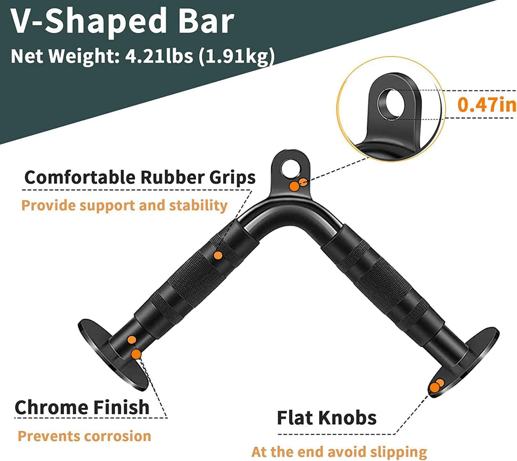 Solid Cable Machine Attachment - Versatile Gym Cable Attachments for Strength Training