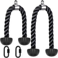 Kipika Tricep Rope - Heavy Duty Nylon Cable Machine Attachment with Soft Rubber Ends | Gym Pull Down Rope