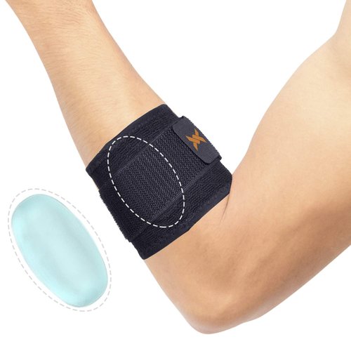 THX4COPPER Infused Adjustable Compression Tennis and Golfer Elbow Support Brace, with Pad for Muscle and Joint Pain Relief, Tendinitis, Carpal Tunnel Syndrome
