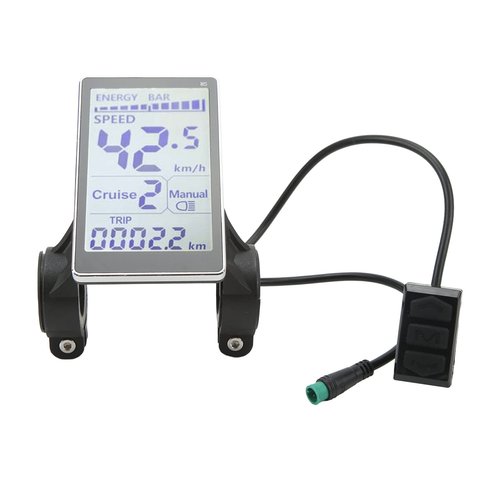 LCD Control Panel, Replacement 5 Pine Scooter LCD Display Meter Stable for 22 2mm Electric Bikes