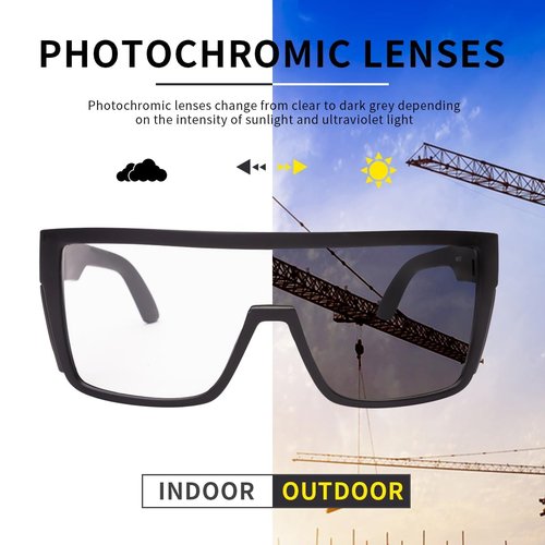 BEASVFE Z87 Color-Changing UV400 Protective Sunglasses (Matte Black)