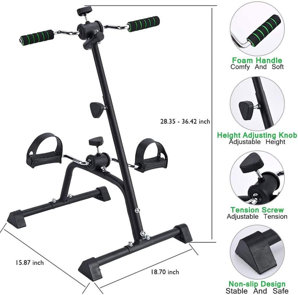 Skiennix Pedal Exerciser Bike - Adjustable Hand, Arm & Leg Fitness Equipment for Seniors | Total Body Workout