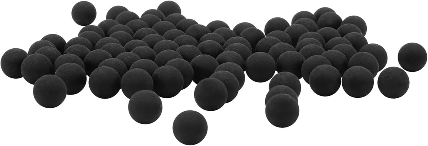 T4E Premium Rubber Ball Ammo - .50 Caliber Paintball Gun Rounds | 250 Count, Black