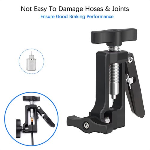 ALEOED 2 in 1 Upgraded Needle Driver Insertion Tool with Hydraulic Hose Cutter for Bike MTB Road Bicycle Olive Banjo Fitting Insert Install