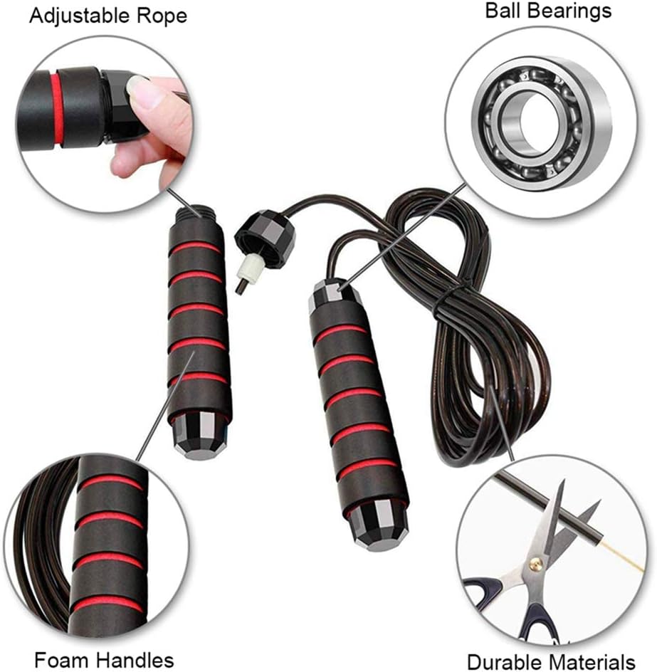 Redify Jump Rope - Adjustable Speed Jump Rope for Fitness | Perfect for Men, Women & Kids