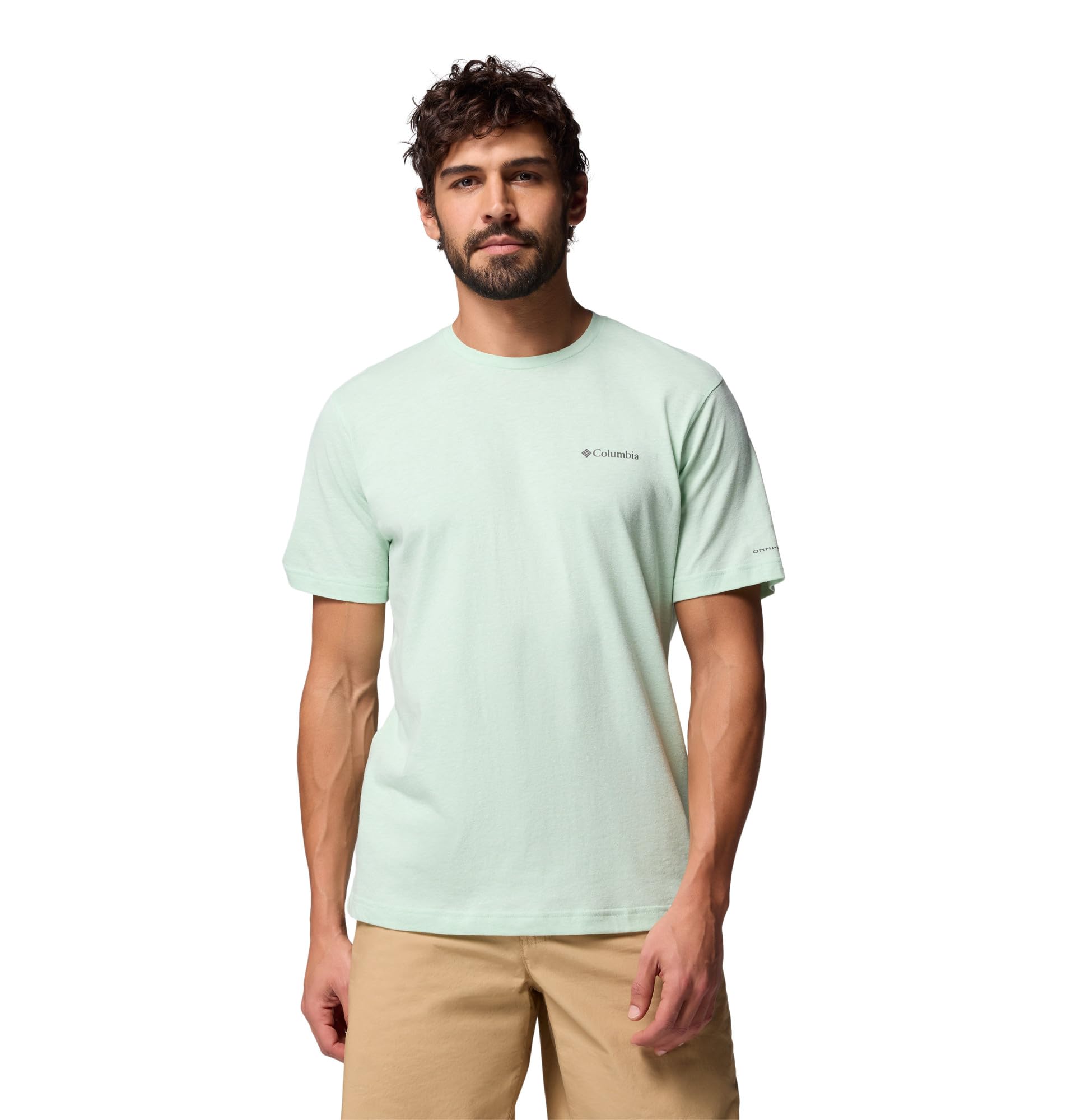 Columbia Mens Thistletown Hills Short Sleeve T-Shirt, New Mint Heather, X-Small