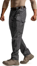 CQR Men's Tactical Pants - Water Resistant Ripstop Cargo Design for Lightweight EDC & Hiking | Outdoor Apparel