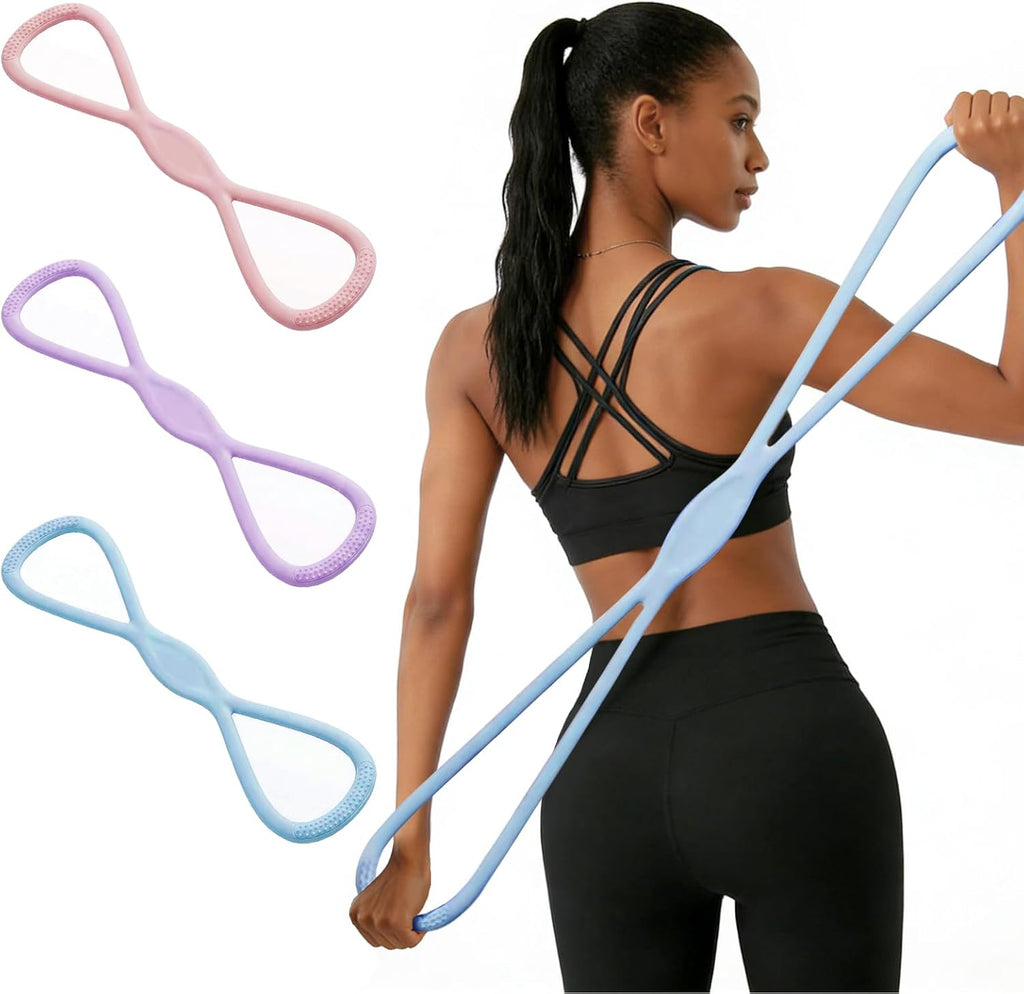 Skiennix Resistance Bands - Durable Figure 8 Rubber Bands for Arm, Back & Shoulder Workouts | Portable Design