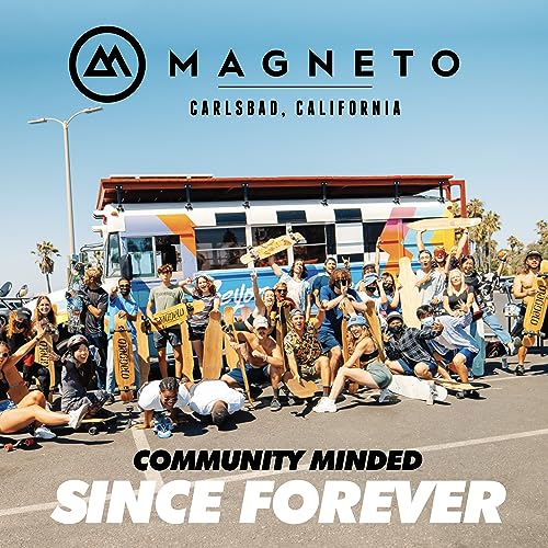 Magneto 44 Inch Blue Bamboo Longboard Cruiser with Kicktail & 70mm Wheels