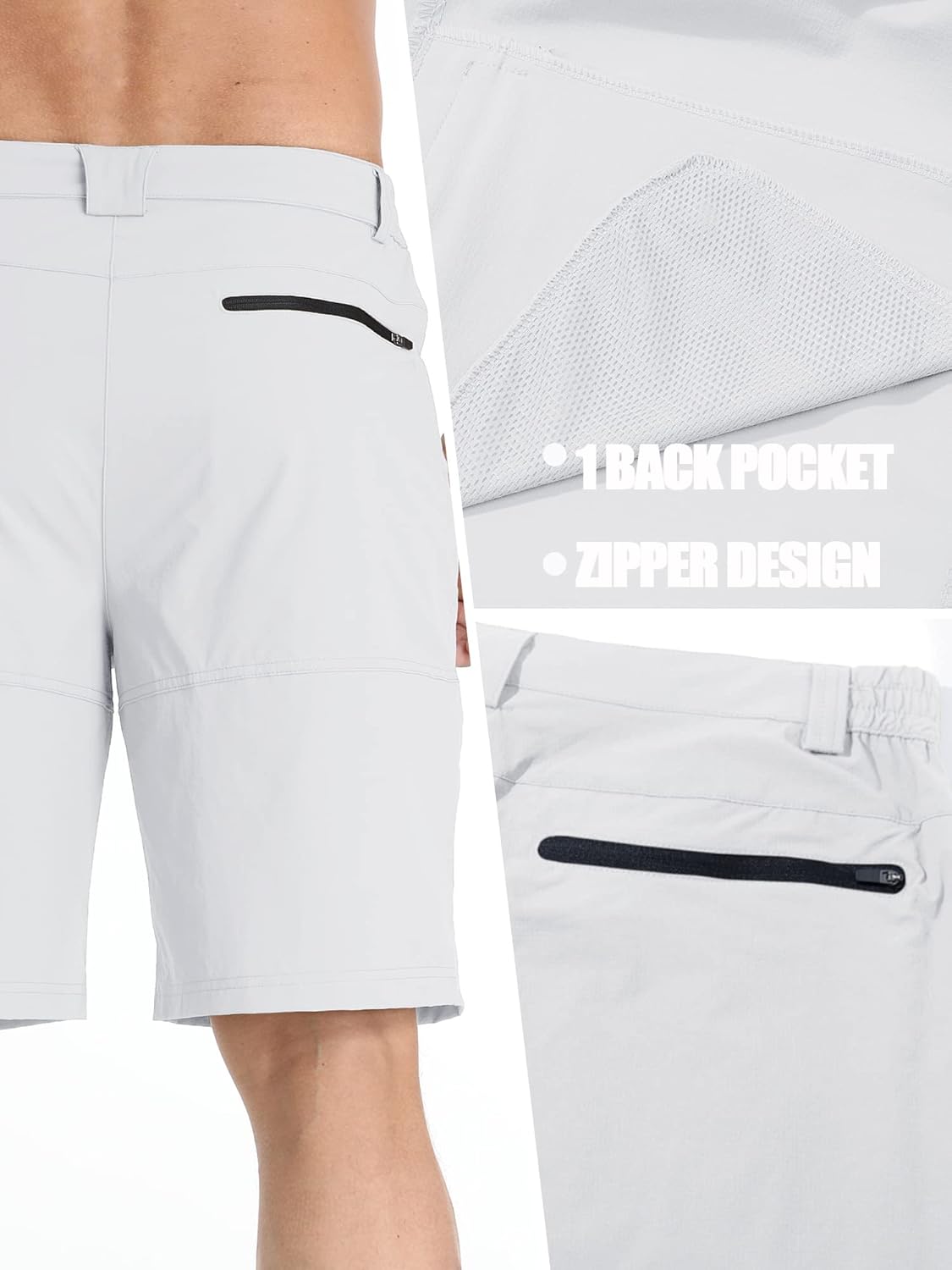 TACVASEN Men's Quick-Dry Cargo Shorts - Water-Resistant Casual Hiking & Golf Wear