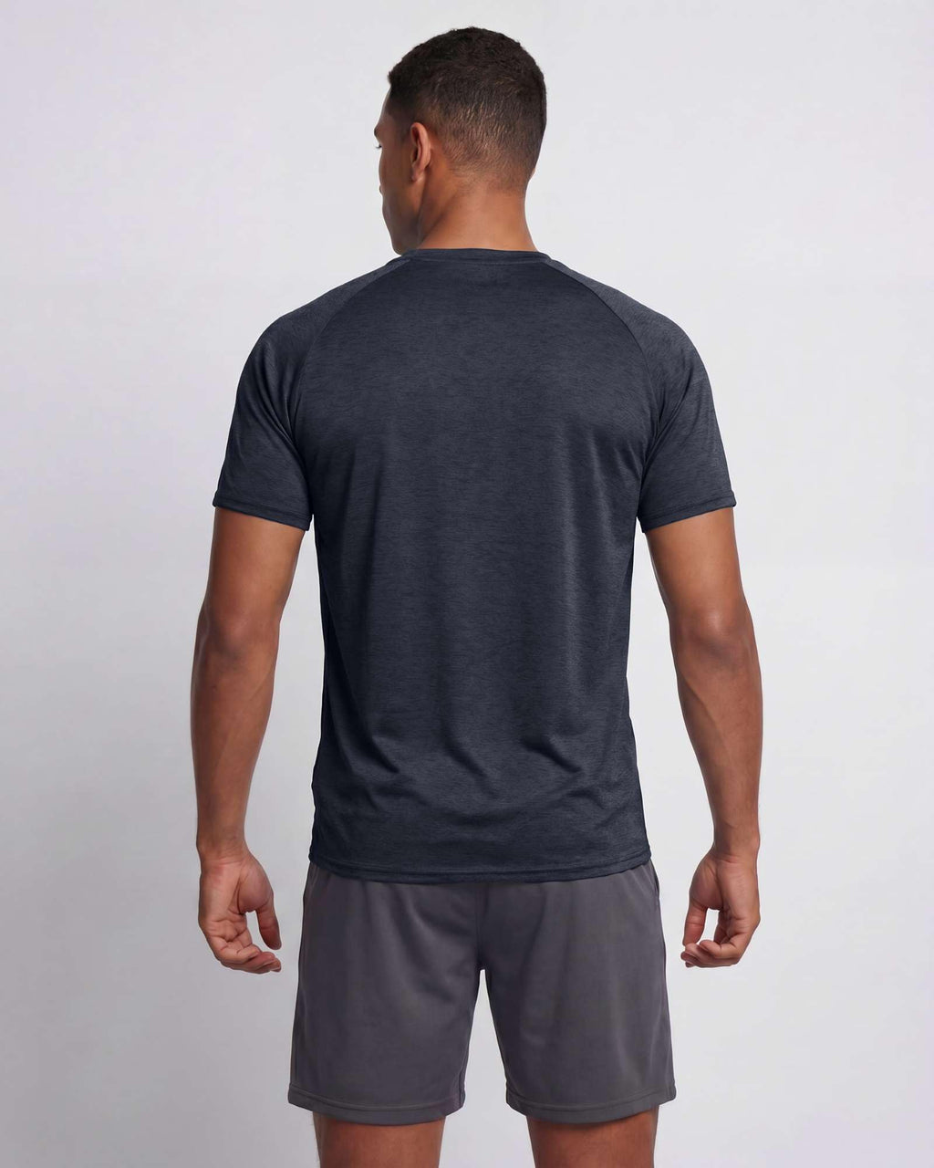 Real Essentials 5 Pack: Men's Dry-Fit Short Sleeve Crew Neck T Shirts Fitness Running Gym Workout Cool Exercise Athletic Tee, Set 13, Small