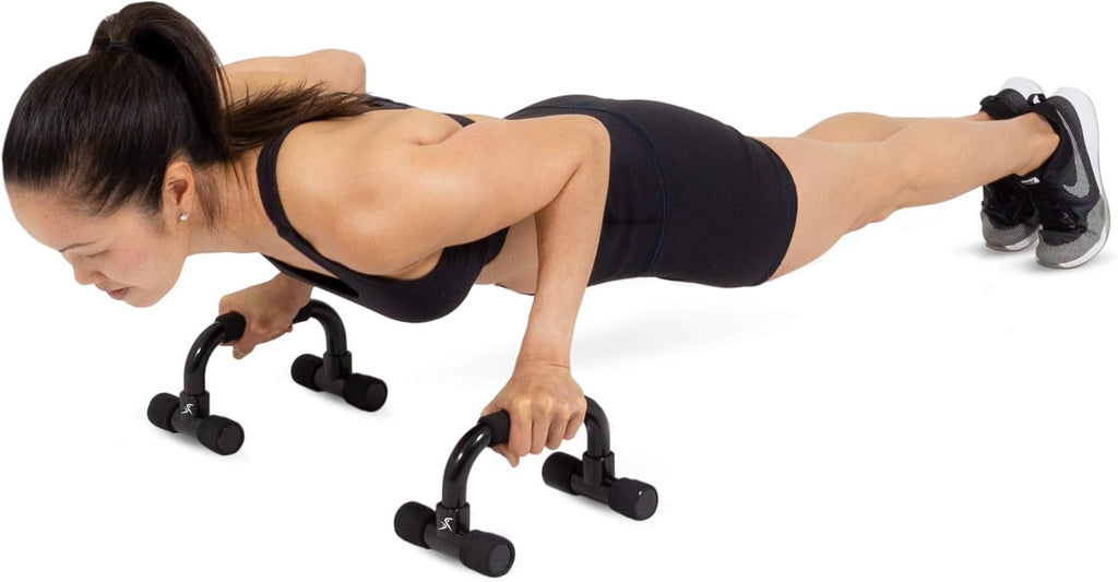 ProsourceFit Push-Up Bars - Lightweight Foam Grip Handles | Slip-Resistant Base | Set of 2