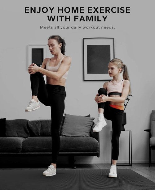 HAPBEAR Extra Large Exercise Mat - Non-Slip, Ultra Durable 8mm Thick Workout Mat for Home Gym | 7'x5', 6'x8', 6'x9', 6'x10', 6'x12'