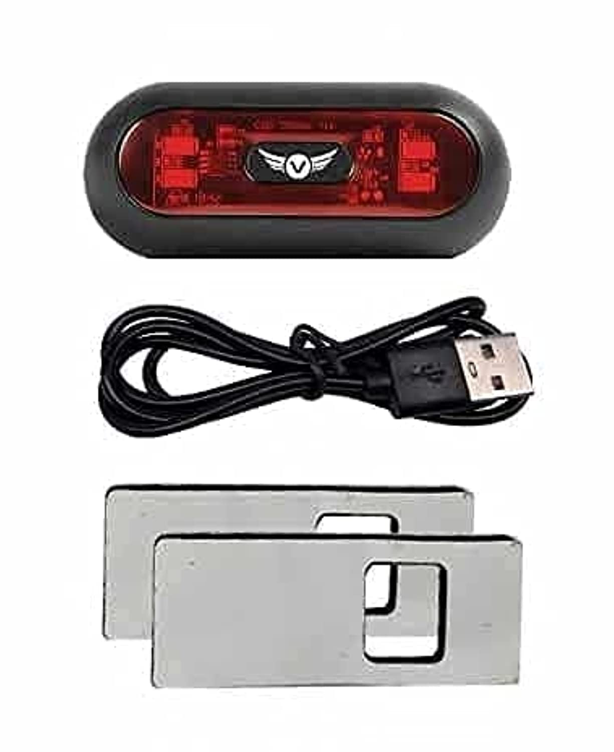 VERSATTA LED Motorcycle Helmet Light, Bike Bicycle Rear Red Safety Light, Helmet Light, Warning Tail Lights, Helmet Light for Night Riding with USB Chargeable Cable Small