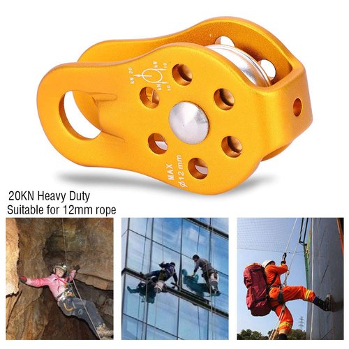 Safety Equipment Aluminium Single Swivel Rope Pulley, Pulley Wheel Single Swivel Pulley, Transporting Hauling for Climbing