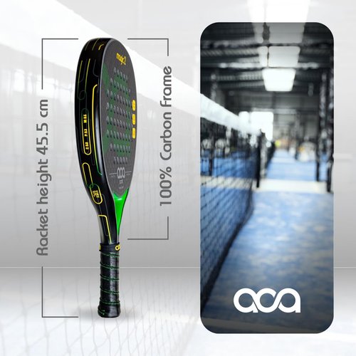 ACA Magic 2 Pro Padel Racket | Advanced Power & Feel | 12K Carbon Faces | Hybrid Shape | High Balance | Hexa 3D Finish