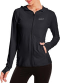 Hugut Women's UV Jacket - UPF 50+ Sun Protection Zip-Up Hoodie for Hiking & Fishing
