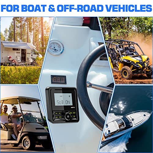 VOXXBASS Waterproof Marine Bluetooth Stereo Receiver for Boat & UTV
