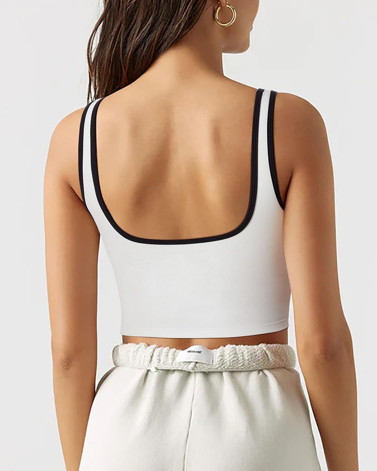 SUUKSESS Sports Bra - Sweetheart Neckline Padded Workout Crop Top for Women | Comfortable Fit