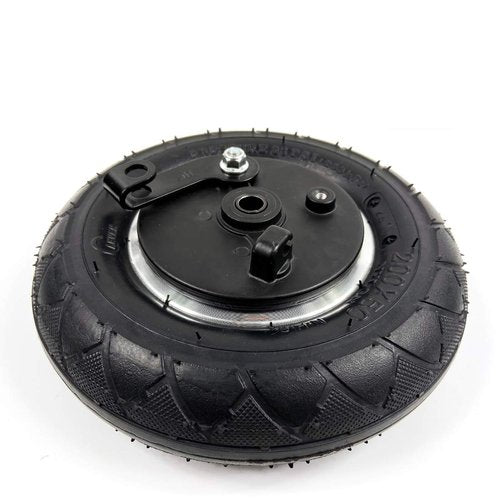 L-faster 8 Inch Wheel with Drum Brake 8" Pneumatic Wheel with Expansion Brake Scooter Brake Aluminium Wheel 200x50 (Wheel+axis)
