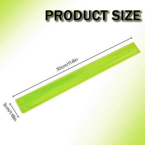 Ansycke 50Pcs Reflector Snap Bands, Fluorescent Slap Armbands Reflector Strips High Visibility Slap Safety Bands for Children Elderly Adults Boys and Girls Walking Cycling Running Jogging