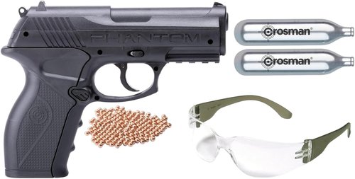 Crosman Phantom P10KT CO2 Air Pistol Kit - Semi-Automatic BB Gun for Target Shooting
