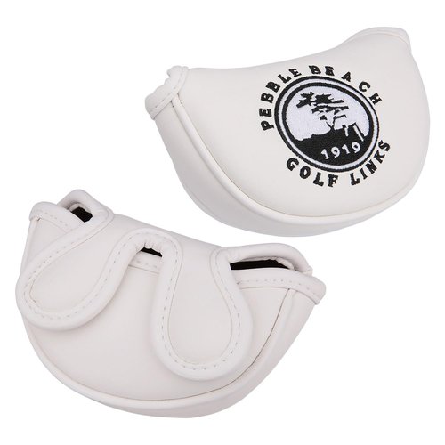 OGECLF 1pc Golf Club Mid/Small Mallet Putter Head Cover for Center Shaft Putters Center Shaft Mid Mallet Cover with Magnetic Closure (White)