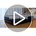 Khaki Full-Size Air Mattress with Built-In Pump 18-Inch Self-Inflating Bed