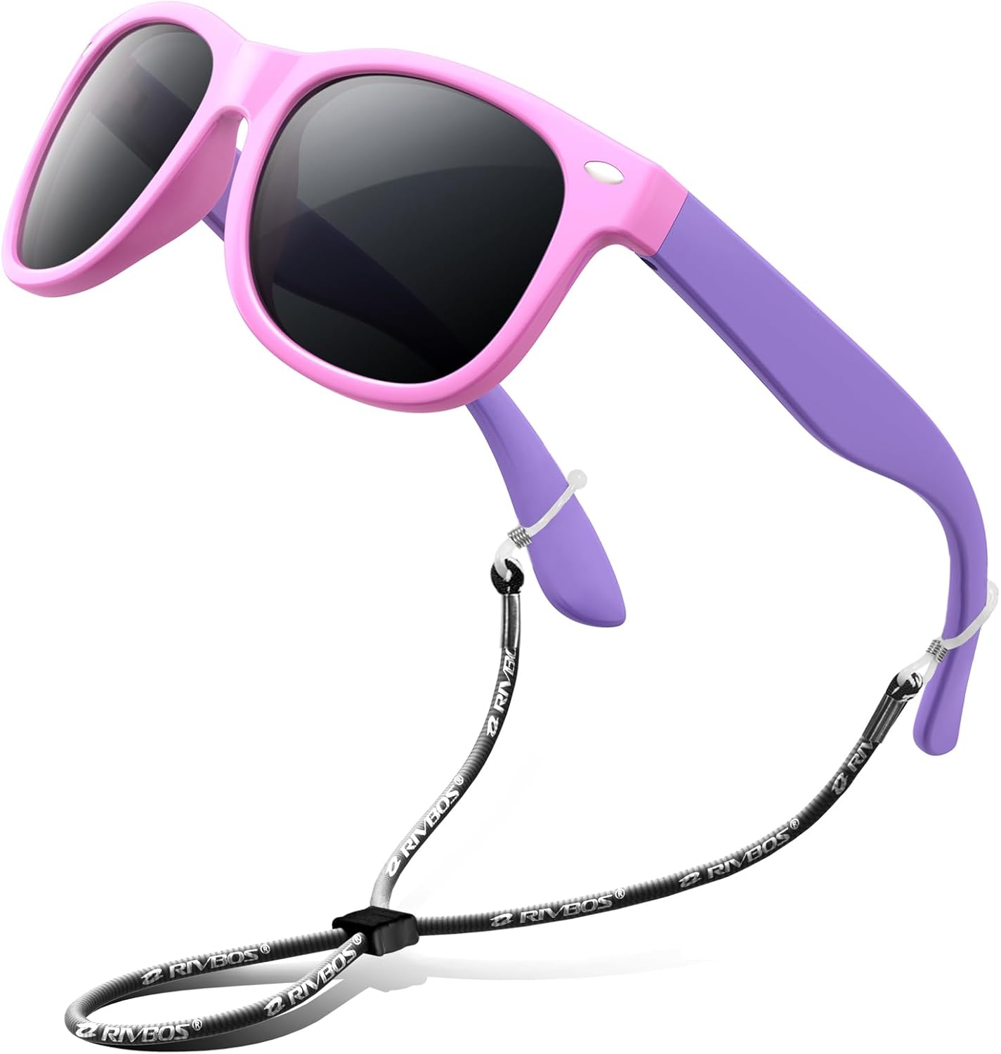 RIVBOS Kids Sunglasses - Polarized UV Protection with Flexible Rubber Frame | Shades for Boys & Girls RBK004