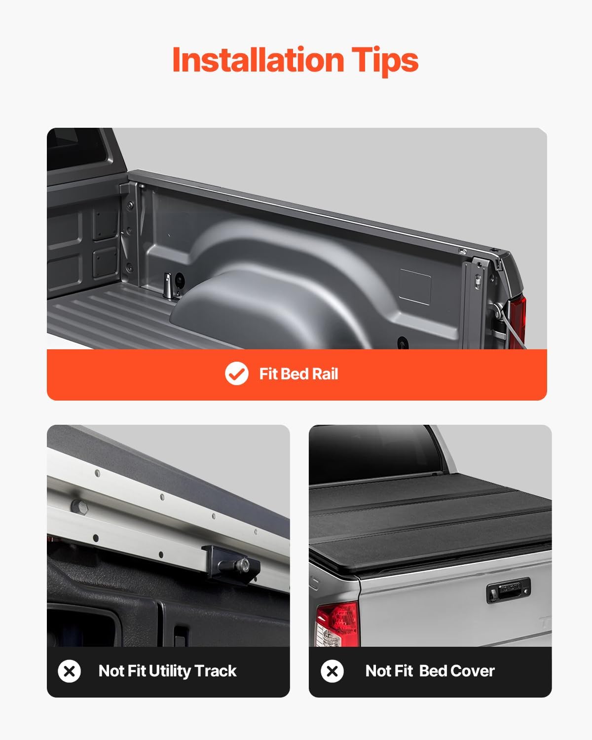 VEVOR Overland Truck Bed Rack - Adjustable 54.3-68.3 in Width | Heavy Duty Steel, 900 lbs Capacity