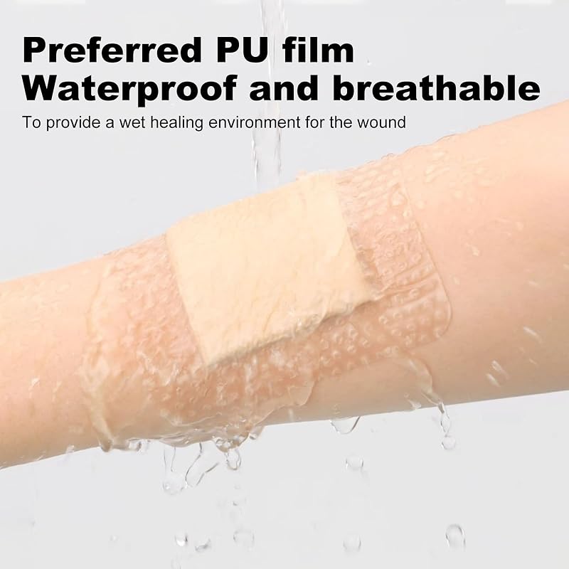 Silicone Foam Dressing 4x6 Bed Sore Bandages, Waterproof Wound Patches