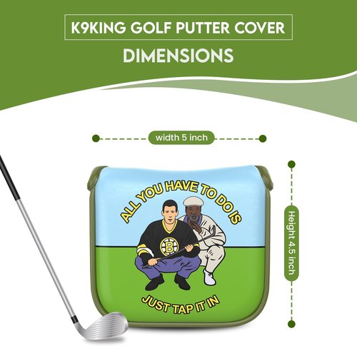 Golf Putter Cover - Premium Golf Club Protector with Magnetic Closure | Essential Golf Accessories for Men with Premium Club Protection | Funny Golf Accessories for Men (Tap Tap TapaRoo)