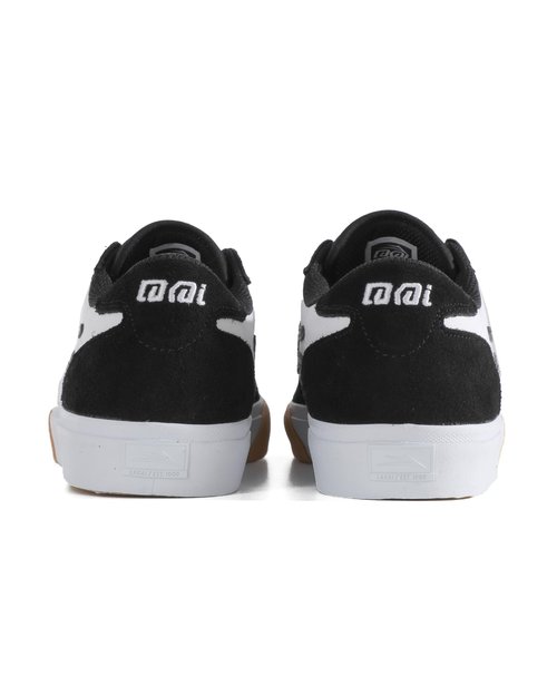 Lakai Manchester Mens Skate Shoes – Black White Gum Toe Low-Top Skateboard Sneakers for Men – Size 10