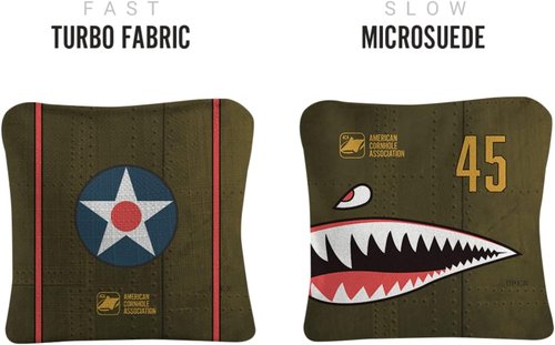 ACA Synergy Pro Cornhole Bags - Dual-Sided Regulation 6x6 Set of 4 | Patriotic Bomber Design