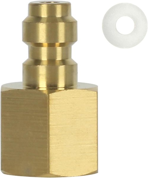 8mm Quick-Disconnect Plug Adapter - Copper 1/8" NPT Female Thread for PCP Paintball Charging