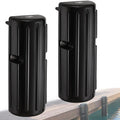 Dock Bumpers for Edge & Side - 5mm Marine PVC, Stainless Hardware, 2-Pack (Black)