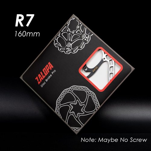 ZALOPA Pro 160mm Disc Brake Rotor R7 for Road Bike Super Light Weight Stainless Steel Mix with Carbon Steel Black