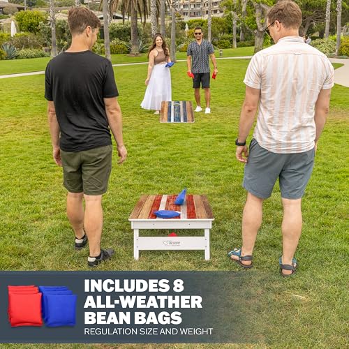 Rustic Cornhole Board Set 4x2 ft - Ultra Durable, All-Weather Regulation Size