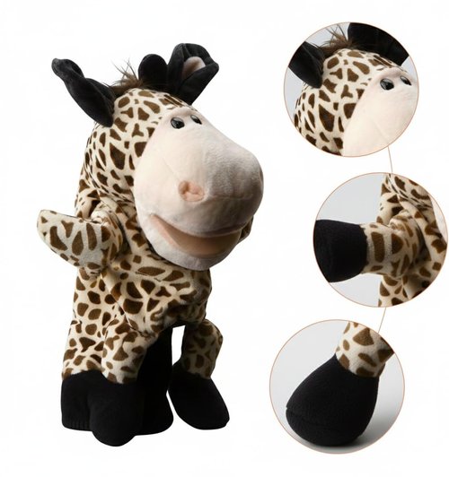 Cute Giraffe Soft Plush Golf Club Driver Headcover – Funny Cute Animal Cartoon Cover for Driver or Fairway Wood, Functional Stuffed Cartoon Protector Fits 460cc, Stylish Accessories for Men Women