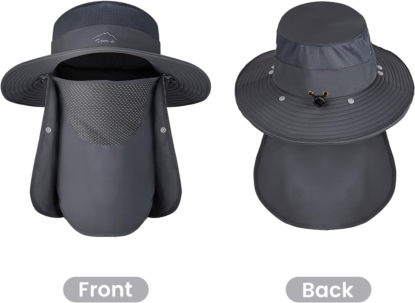 Sun Hats | Wide Brim Bucket Hat by [Brand Name] - UV Protection with UPF 50+ Face Cover & Neck Flap