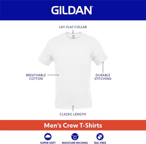 Gildan Men's Crew T-Shirts - Comfortable Multipack Essentials | Style G1100