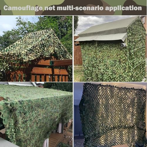 Yeacool Woodland Camo Netting 19.7ft x 19.7ft Bulk Camouflage Net for Hunting & Camping