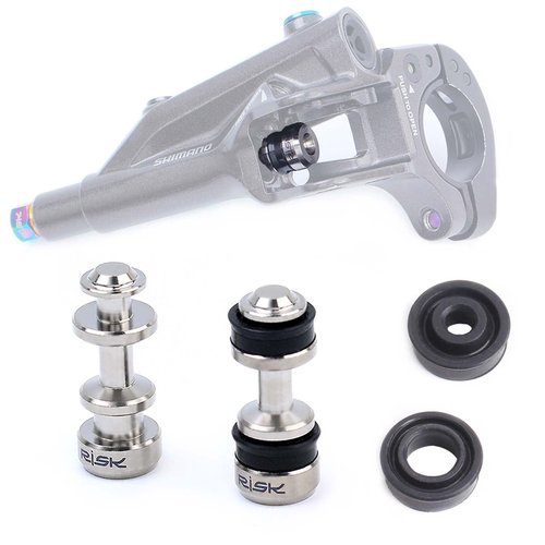 JFOYH Titanium Bicycle Brake Lever Piston for Shimano XT M785/M8000 SLX M7000 Hydraulic Disc Brake System Repair Parts-2 Pistons with 4 Sealing Rings