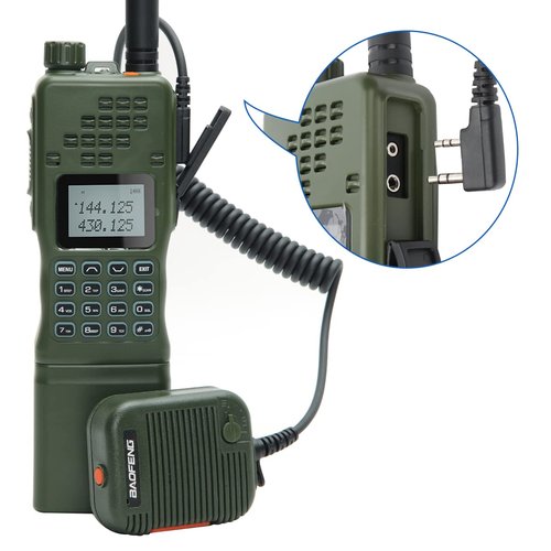 BAOFENG AR-152 Tactical Speaker Mic Shoulder Microphone Volume Adjustable Military Grade Handheld Speaker UV-5R UV-82 BF-888S RETEVIS TYT Pxton BTECH Kenwood Radios