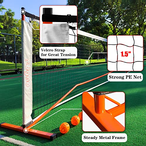 Zdgao Pickleball Net with Court Marking Kit, 4 Pickle Balls, and Carry Bag - Complete Bundle for Easy Setup and Play on Any Surface