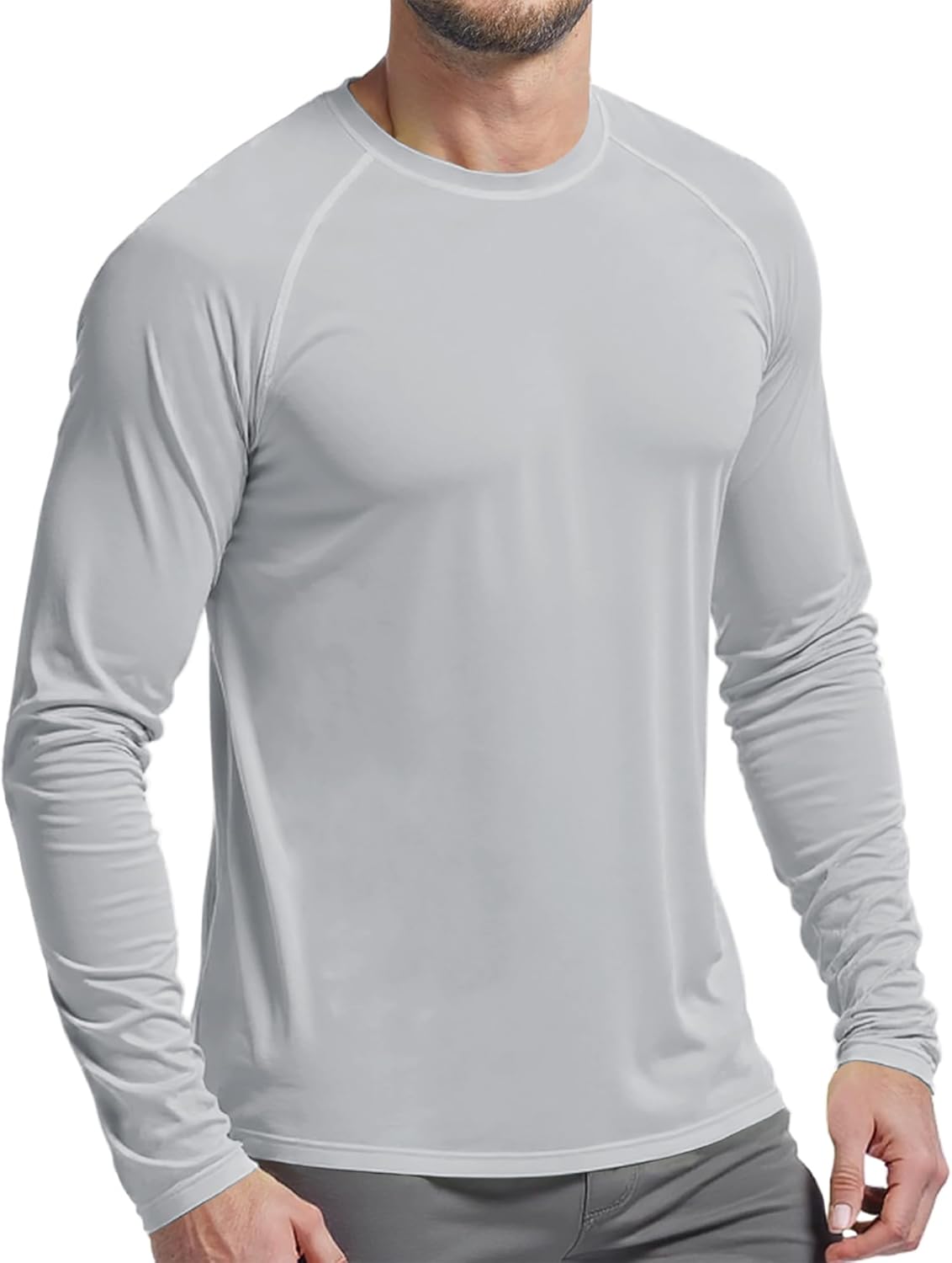 Skiennix Men's UPF 50+ UV Sun Protection Shirt - Long Sleeve SPF Rash Guard for Outdoor Activities