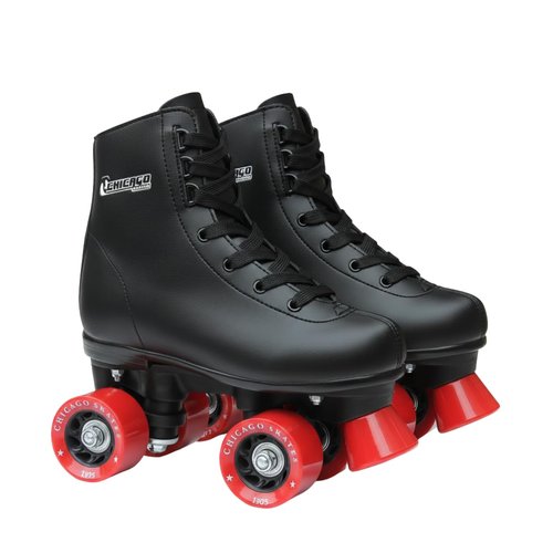 Chicago Boys Rink Roller Skate - Black Youth Quad Skates - Size J10, Chicago Boys Skate J10